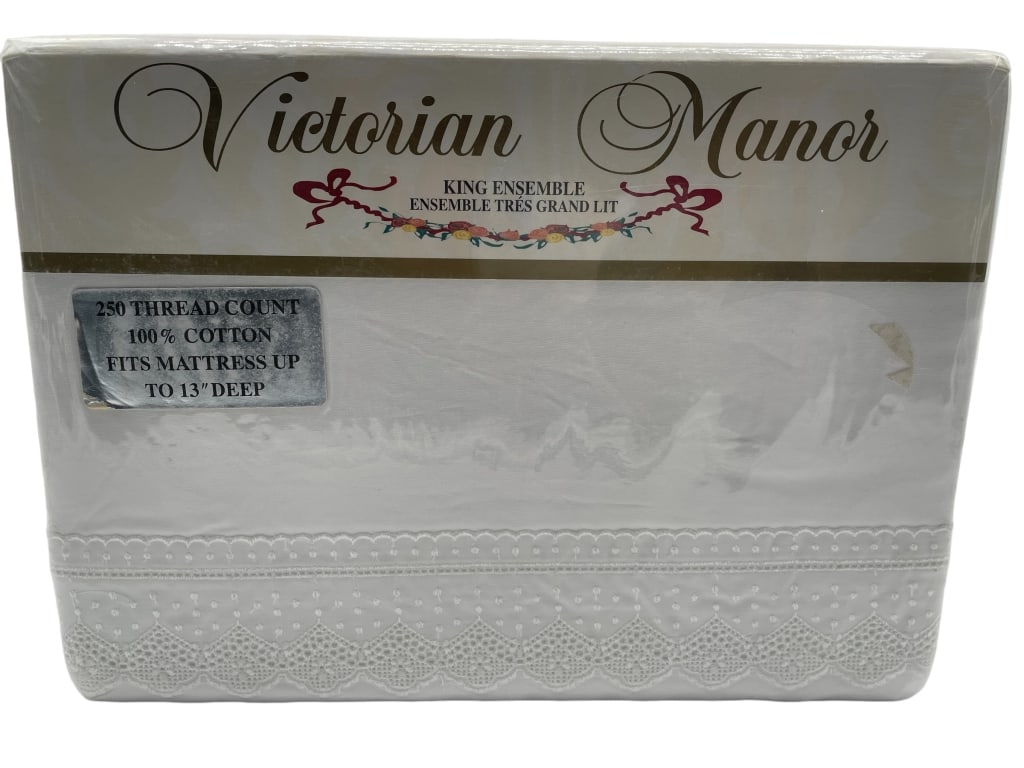 VICTORIAN MANOR COTTON KING SHEET SET (1 of 5)