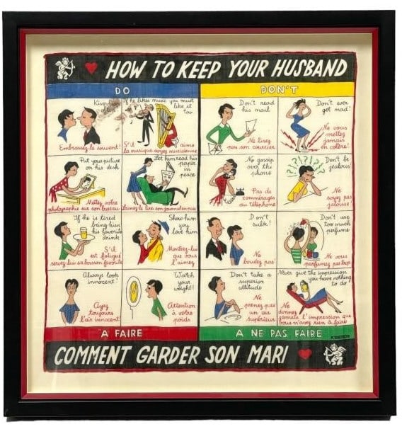 HOW TO KEEP YOUR HUSBAND HANDKERCHEIF FRAMED 16" (1 of 6)