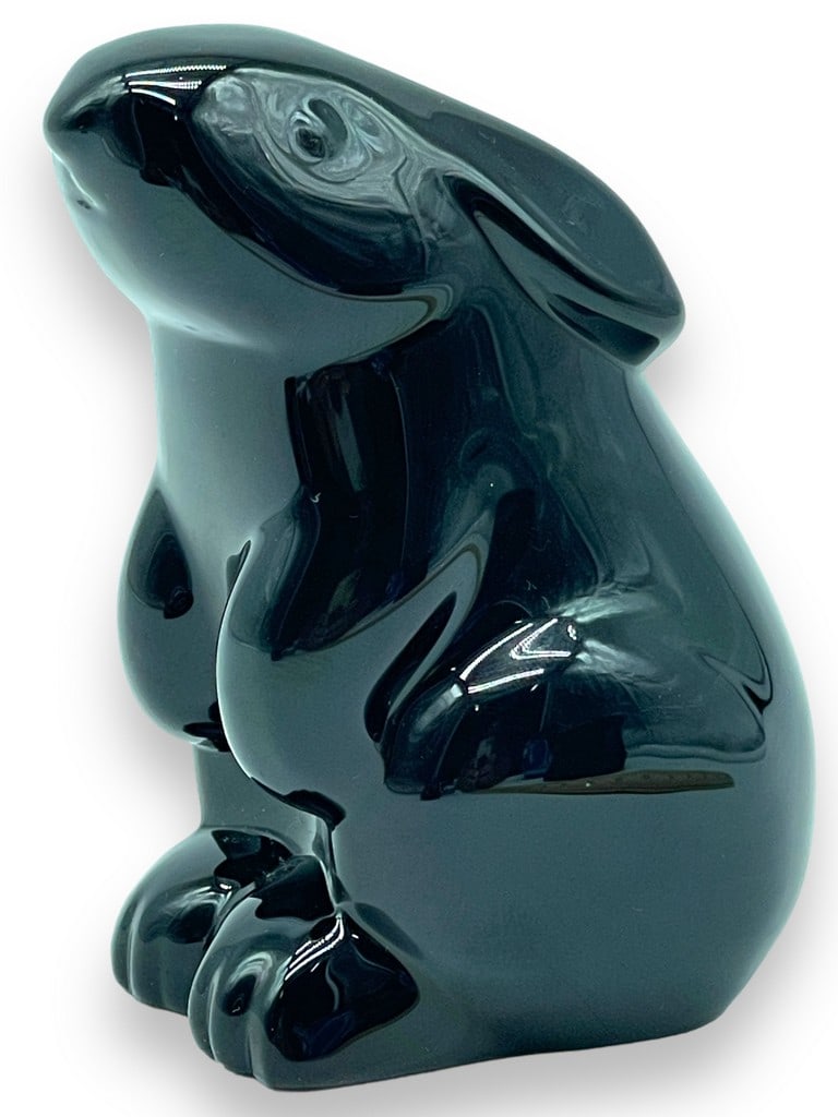 BACCARAT BLACK CRYSTAL RABBIT FIGURINE 3" (1 of 7)