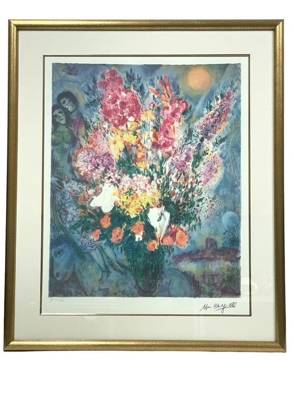 MARC CHAGALL LITHOGRAPH PRINT 38" (1 of 5)