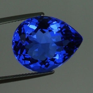 14.60 CT. DEEP BLUE TANZANITE PEAR GEMSTONE $2260 (1 of 1)
