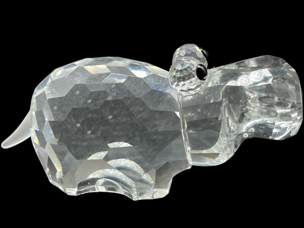 SWAROVSKI CRYSTAL HIPPO SMALL FIGURINE (1 of 5)