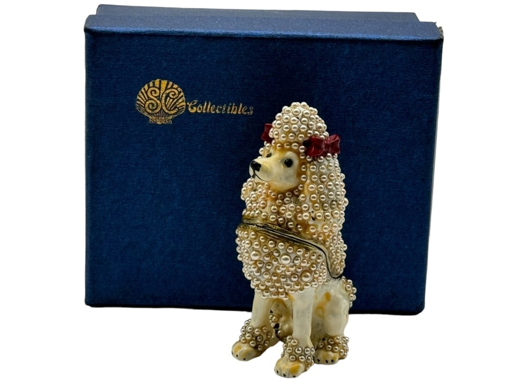 JAY STRONGWATER STYLE JEWELED POODLE TRINKET BOX (1 of 3)