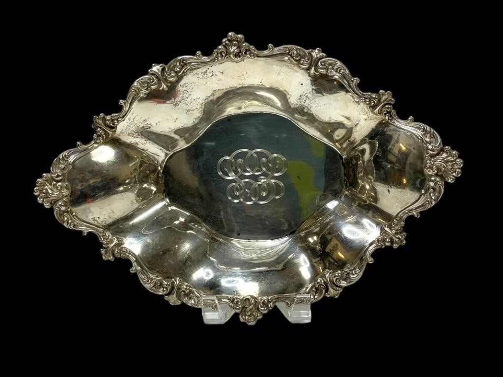 NOUVEAU STYLE STERLING SILVER SERVING DISH (1 of 9)