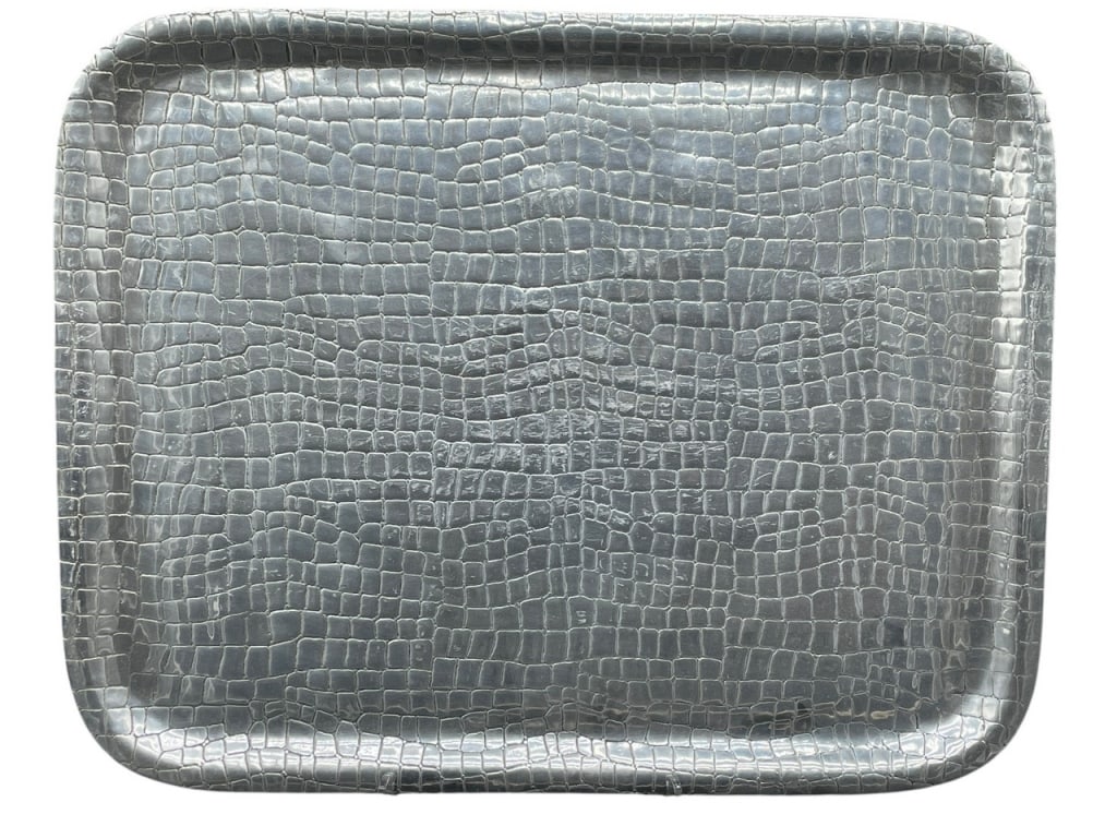 CROCODILE PRINT METAL SERVING TRAY 22" (1 of 6)