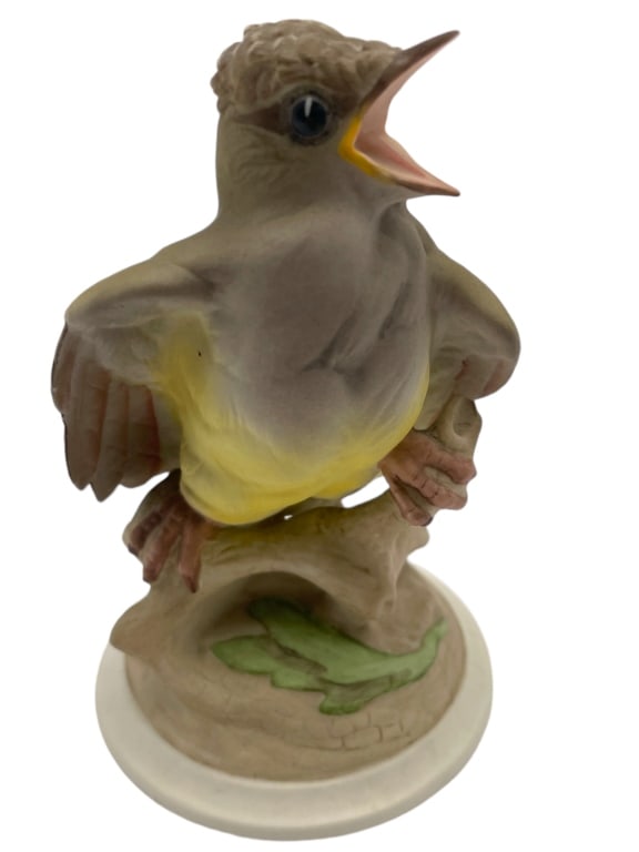BOEHM PORCELAIN BIRD: BABY CRESTED FLYCATCHER VTG (1 of 4)