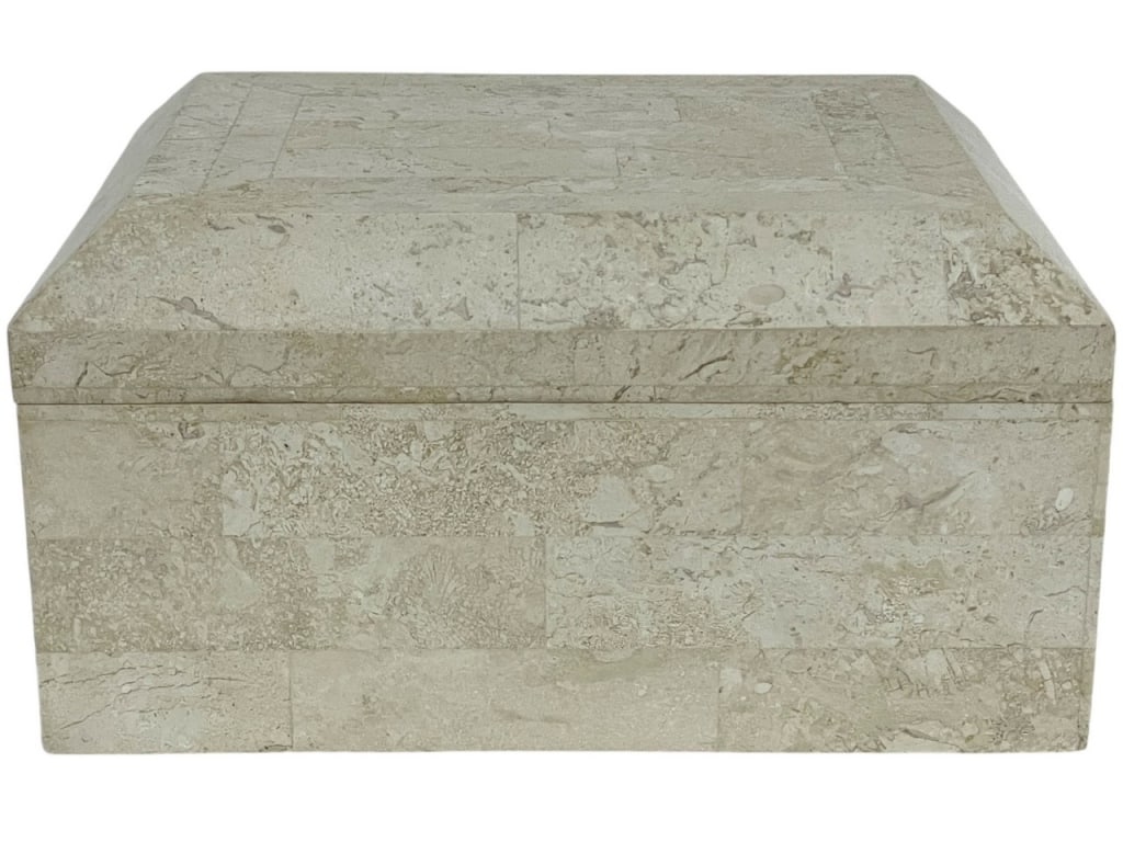 MAITLAND SMITH TESSELATED STONE TRAVERTINE BOX 10" (1 of 10)
