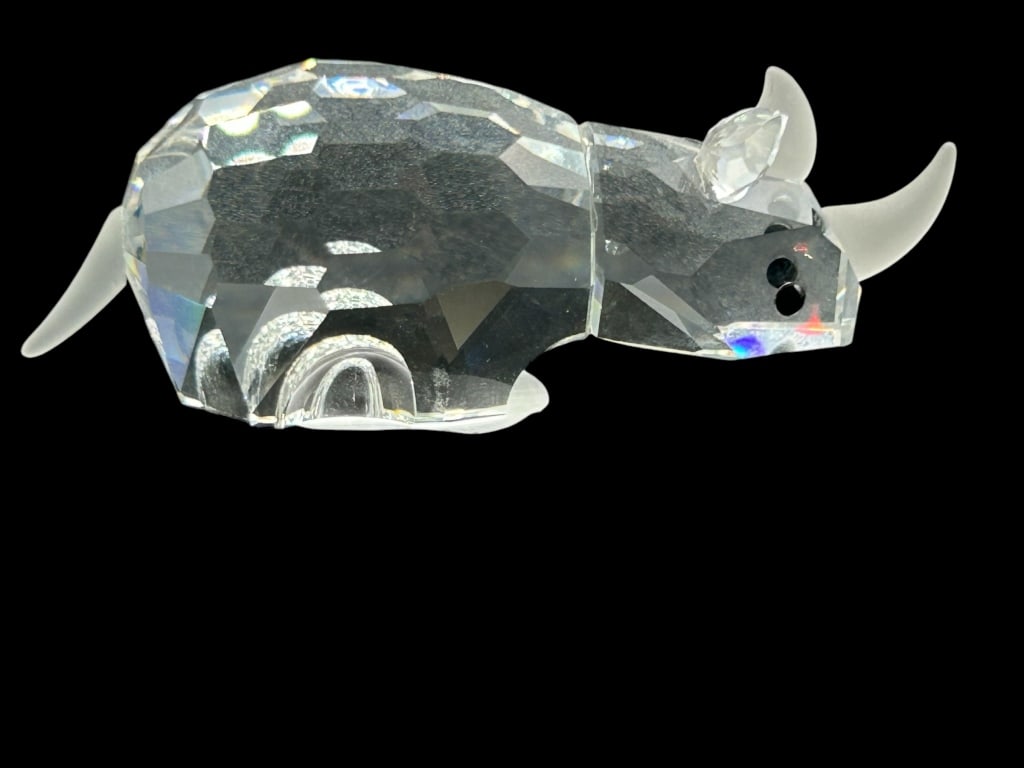 SWAROVSKI CRYSTAL RHINOCEROS: SWAROVSKI CRYSTAL RHINO VERY GOOD PREOWNED CONDITION KK 913 #28 Bidders may pick up their items from the auction-house or have their items shipped. Some items qualify for in-house shipping. &nb