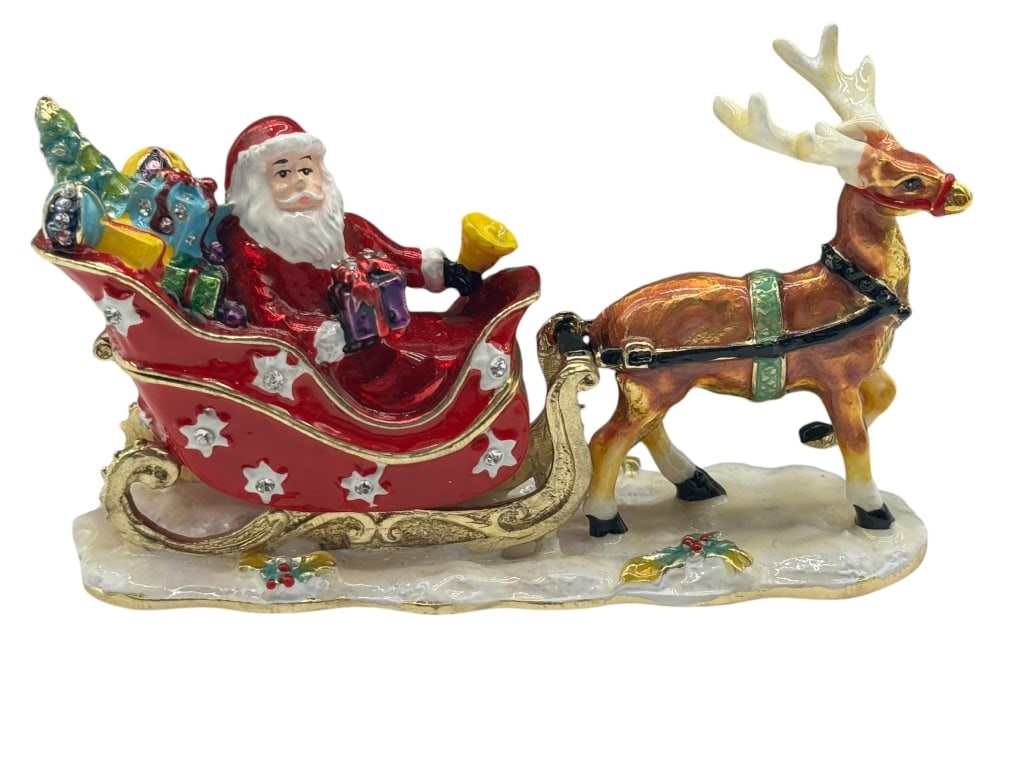 JAY STRONGWATER STYLE SANTA SWAVORSKI TRINKET (1 of 6)