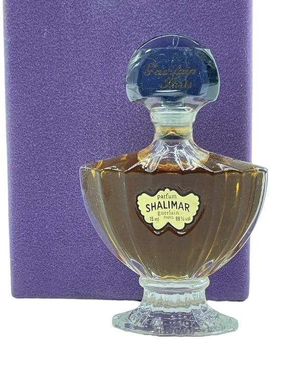 NIB GUERLAIN SHALIMAR PARFUM SPLASH .5OZ: VINTAGE GUERLAIN SHALIMAR PARFUM SPLASH .5OZ / 15ML BACCARAT DESIGN -1 OF 2 AVAILABLE -NEW UNUSED CONDITION -DP91624#16. Please note that due to limited storage space, all items must be picked up with