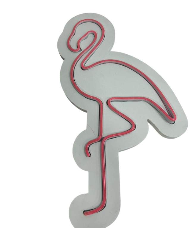 LED FLAMINGO PINK NEON SIGN WALL ART (1 of 5)