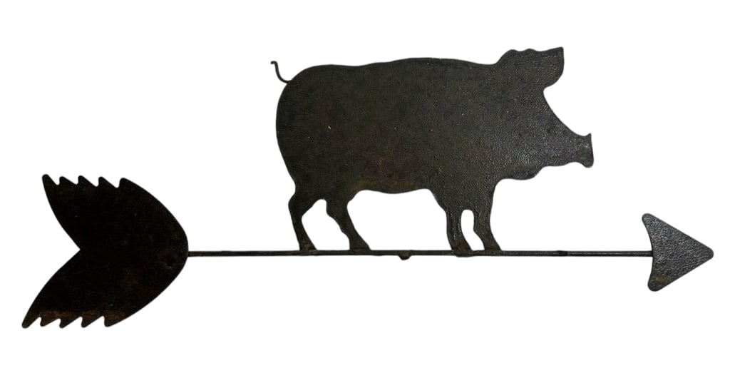 AMERICAN CAST IRON PIG WEATHERVANE (1 of 3)