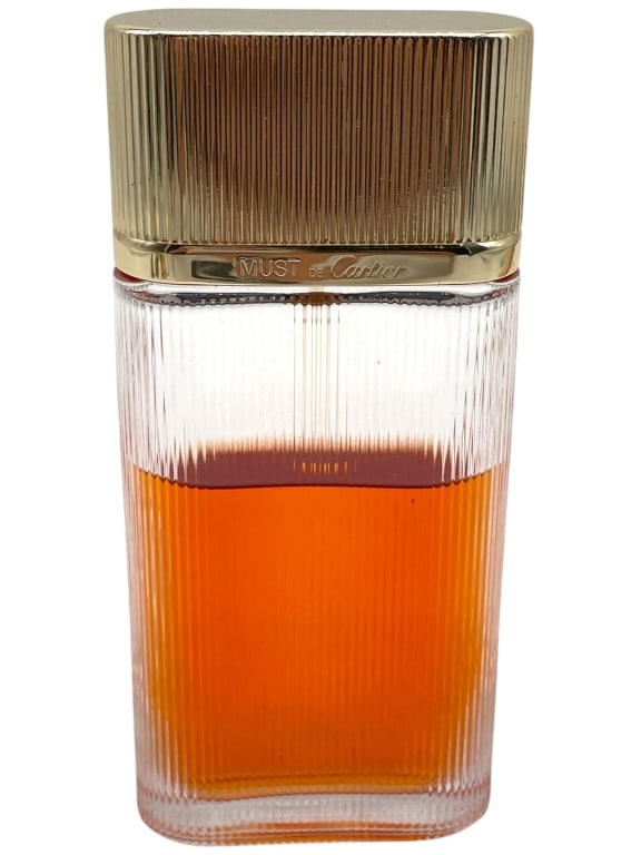 MUST DE CARTIER EAU DE TOILETTE APPRX 2.5 OZ: MUST DE CARTIER EAU DE TOILETTE APPRX 2.5 OZ VERY GOOD PRE-OWNED APPROX 2.5 OZ DM91724