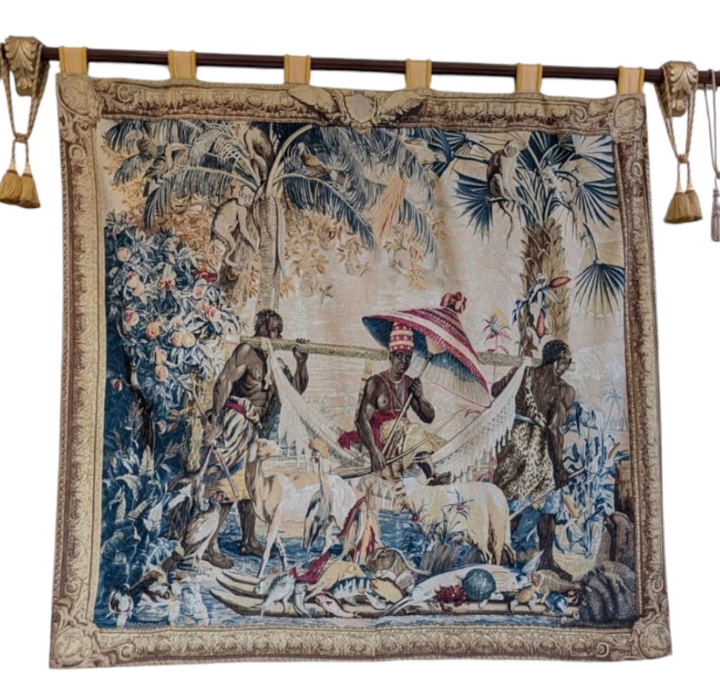 LARGE LE ROI PORTE HANGING WALL TAPESTRY 7 FT (1 of 3)