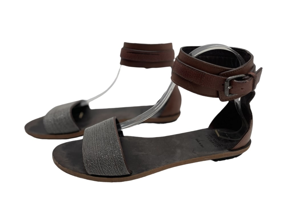 BRUNELLO CUCINELLI MADE IN ITALY SANDALS 38.5 SZ 9 (1 of 6)