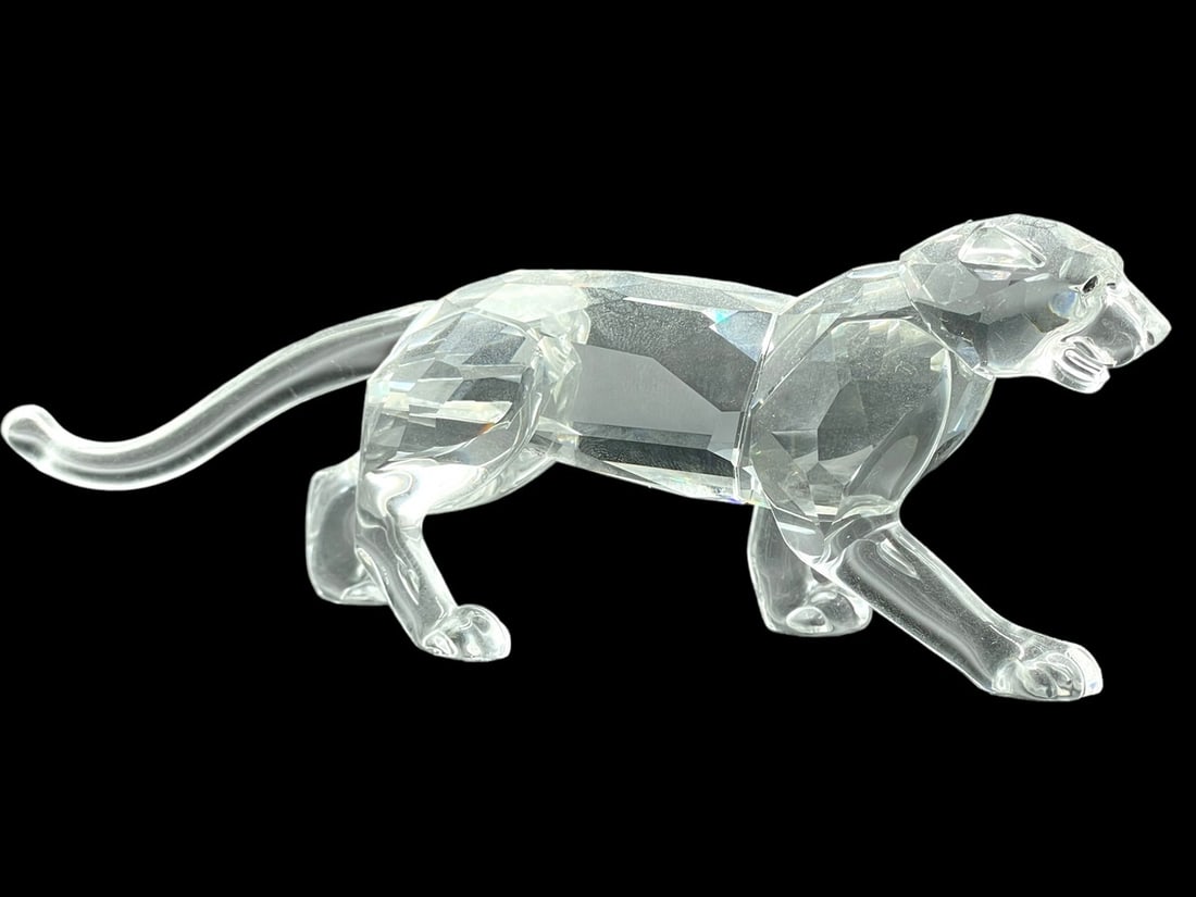 SWAROVSKI CRYSTAL LEOPARD FIGURINE 5" (1 of 7)