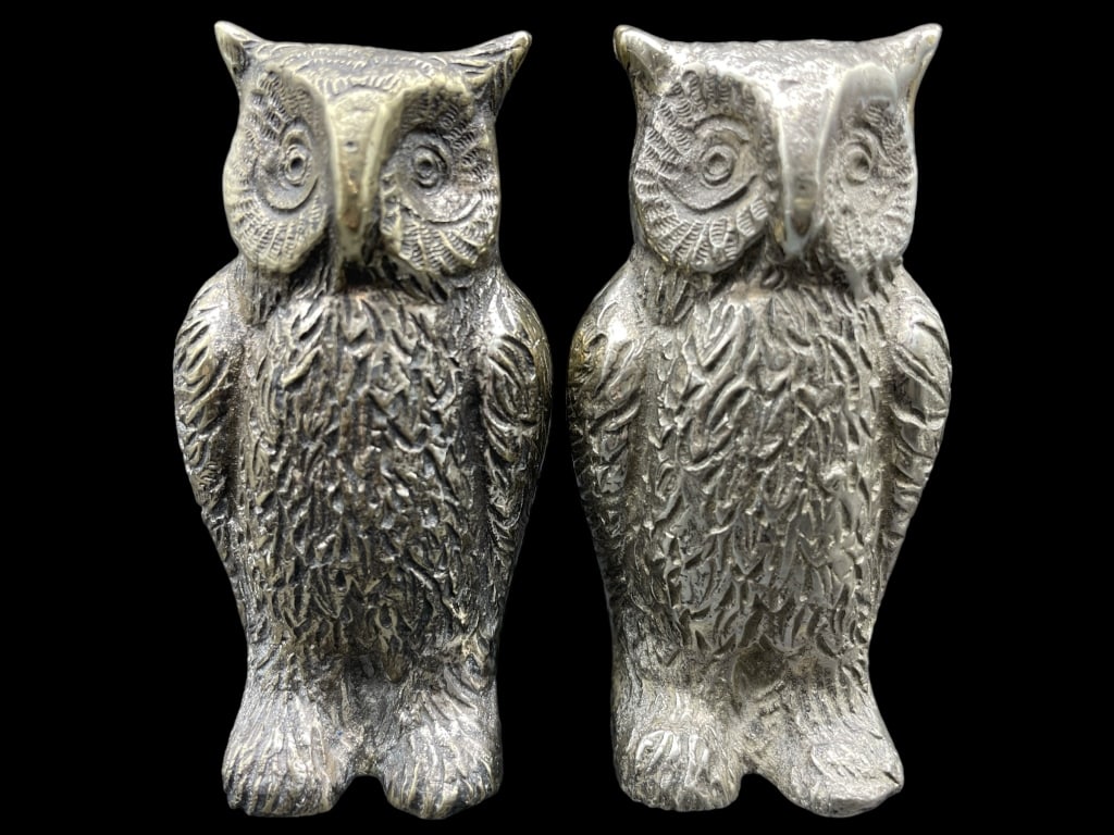 SET OF 3" PEWTER OWL FIGURINES (1 of 4)