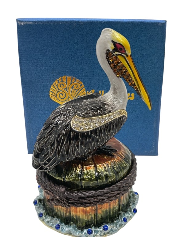 JAY STRONGWATER STYLE PELICAN TRINKET BOX NIB 4.5" (1 of 5)