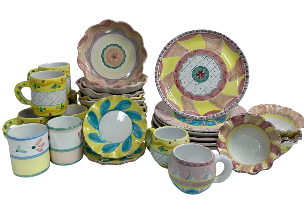 MACKENZIE CHILDS STYLE CERAMIC DISHES MADE IN ITAL (1 of 11)