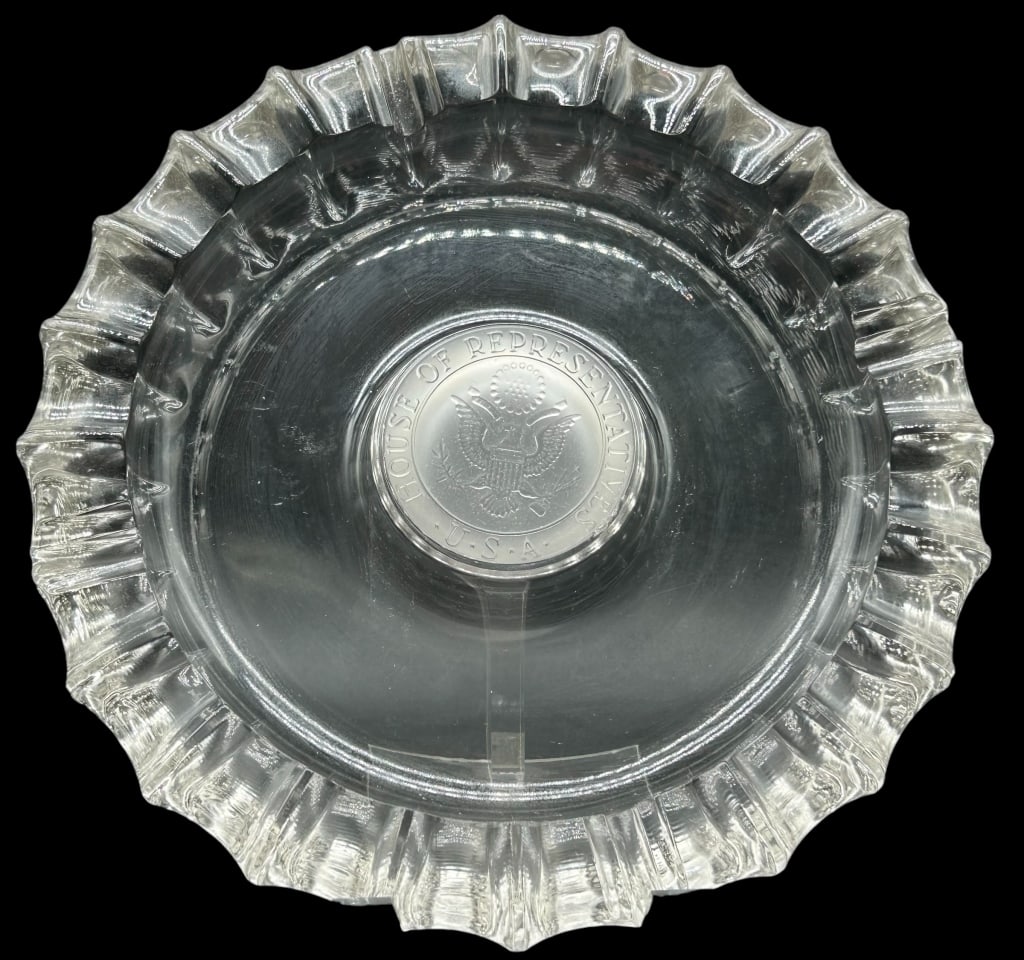U.S. HOUSE of REPRESENTATIVES GLASS CIGAR TRAY 13" (1 of 5)