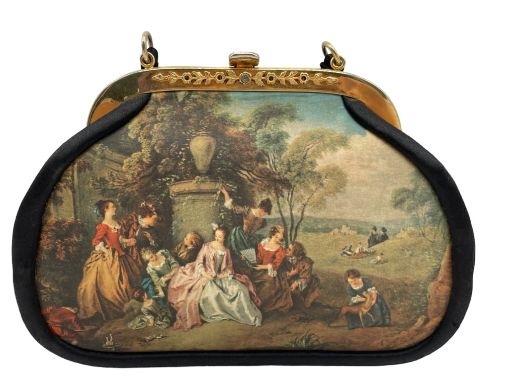 VINTAGE VICTORIAN PERIOD HANDBAG 9" X 6" (1 of 5)