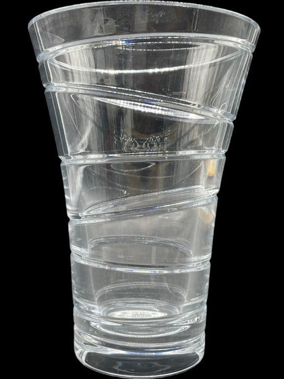 CHRISTOFLE CRYSTAL BEVELLED "SYMPHONIE"  VASE 8" (1 of 4)