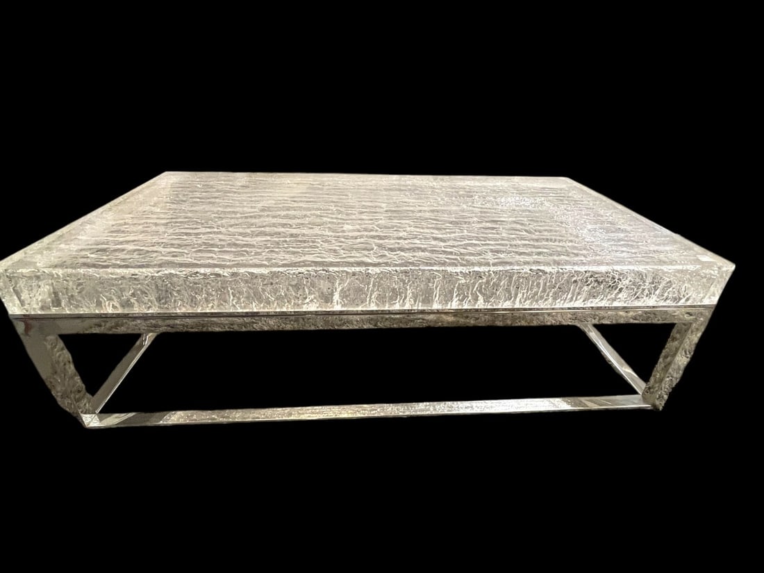 BERNHARDT ARCTIC MODERN COFFEE TABLE 55" (1 of 8)
