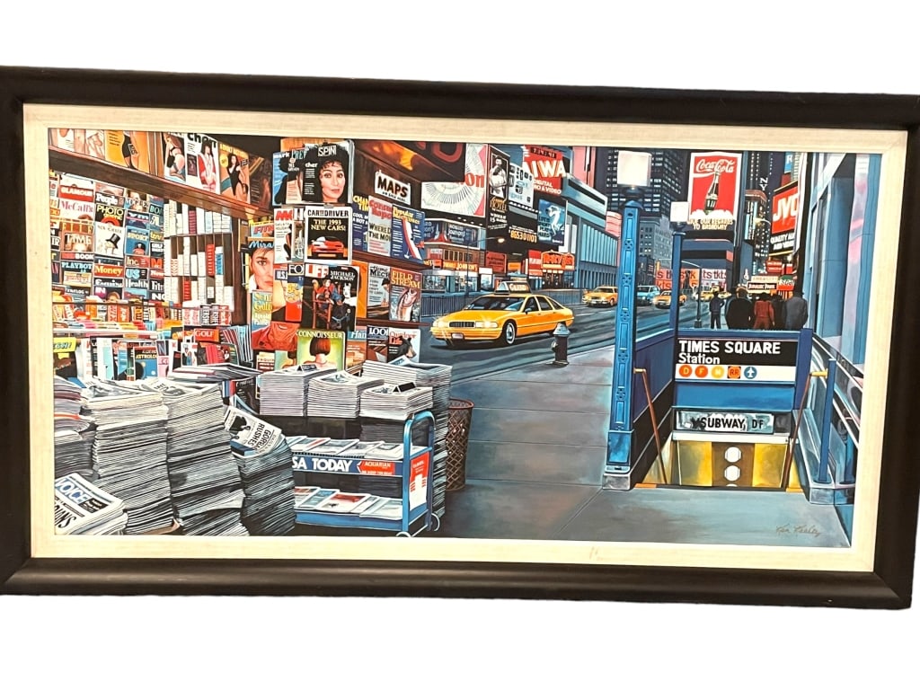 KEN KEELEY FRAMED SERIGRAPH ON CANVAS 72" (1 of 5)