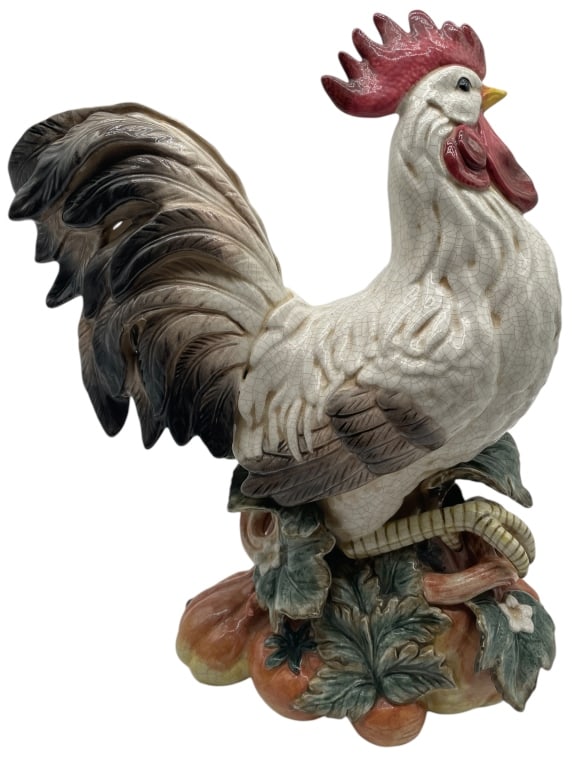 FITZ & FLOYD ROOSTER BELLE CLASSIQUE 16" X 13": FITZ & FLOYD ROOSTER BELLE CLASSIQUE -SIZE H16" X W13" X D6" -STAMPED -VERY GOOD PRE OWNED -DM92724 #18