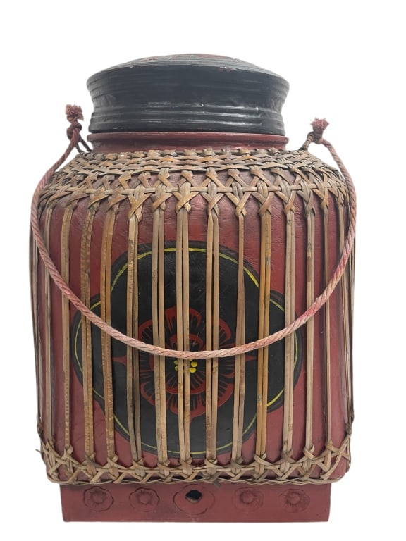 HANGING WOODEN LANTERN FLORAL DESIGN 18" X 13" (1 of 6)