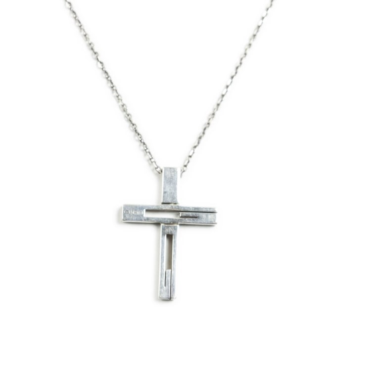 VINTAGE GUCCI CROSS PENDANT NECKLACE (1 of 3)