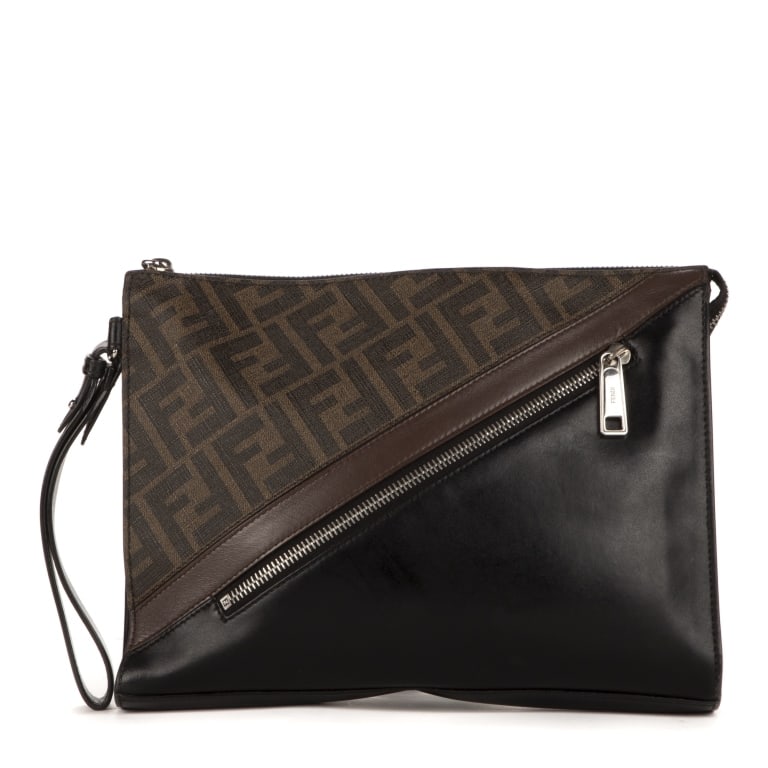 FENDI MONOGRAM ZUCCA ZIP CLUTCH (1 of 9)