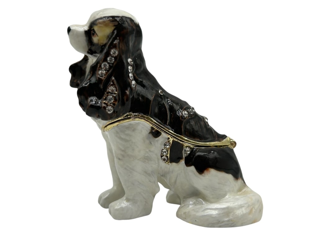 NEW JAY STRONGWATER STYLE KING CHARLES DOG BOX (1 of 4)