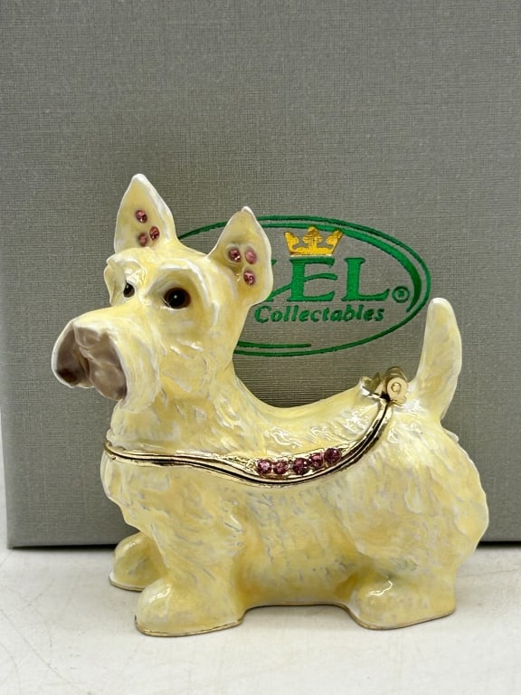 JAY STRONGWATER STYLE WHITE SCOTTI DOG TRINKET BOX (1 of 4)