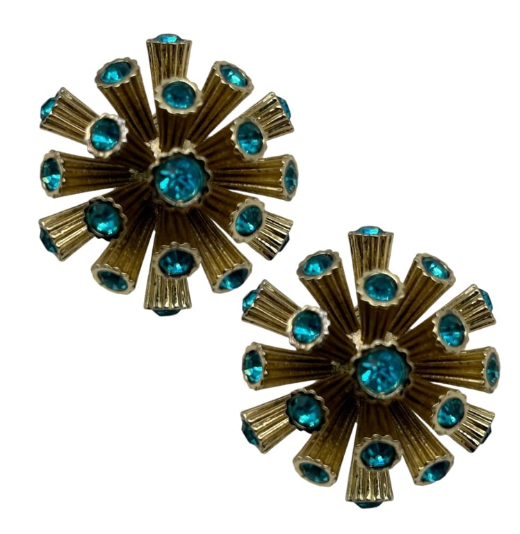 ROBERTO FARAONE MENNELLA EARRINGS: ROBERTO FARAONE MENNELLA EARRINGS 1" APPROX VERY GOOD PREOWNED CONDITION KK104