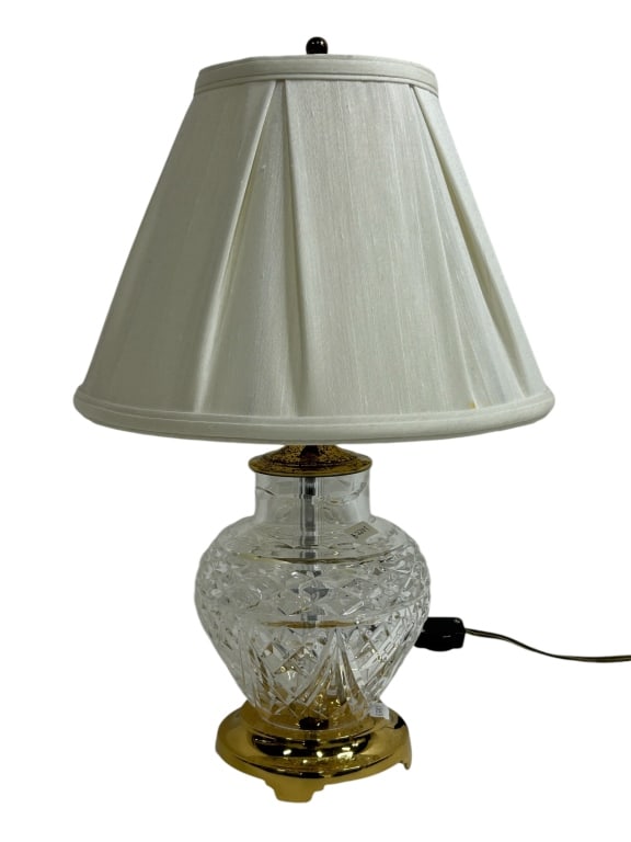 WATERFORD CRYSTAL KENT LAMP WITH SHADE - 16": WATERFORD CRYSTAL KENT LAMP WITH SHADE - 16" VERY GOOD PREOWNED CONDITION KK 104 #STORE