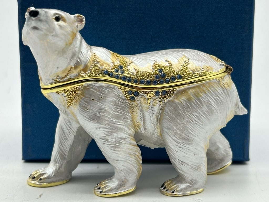 JAY STRONGWATER STYLE POLAR BEAR TRINKET BOX (1 of 3)