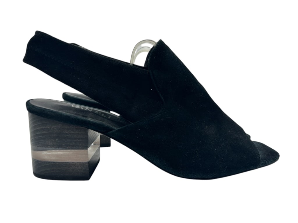 VANELI BLACK SLING BACK HEELS 8.5: -VANELI BLACK SLING BACK HEELS -SIZE 8.5 -VERY GOOD PREOWNED CONDITION -KK 105 #CASE