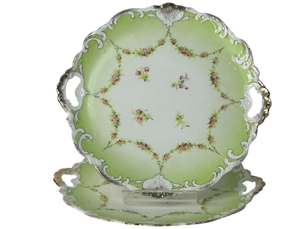 LIMOGES HANDPAINTED PORCELAIN DISH PAIR (1 of 4)