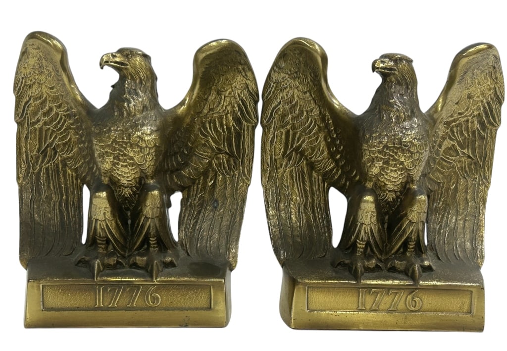 AMERICAN EAGLE BRASS BOOKEND PAIR (1 of 4)