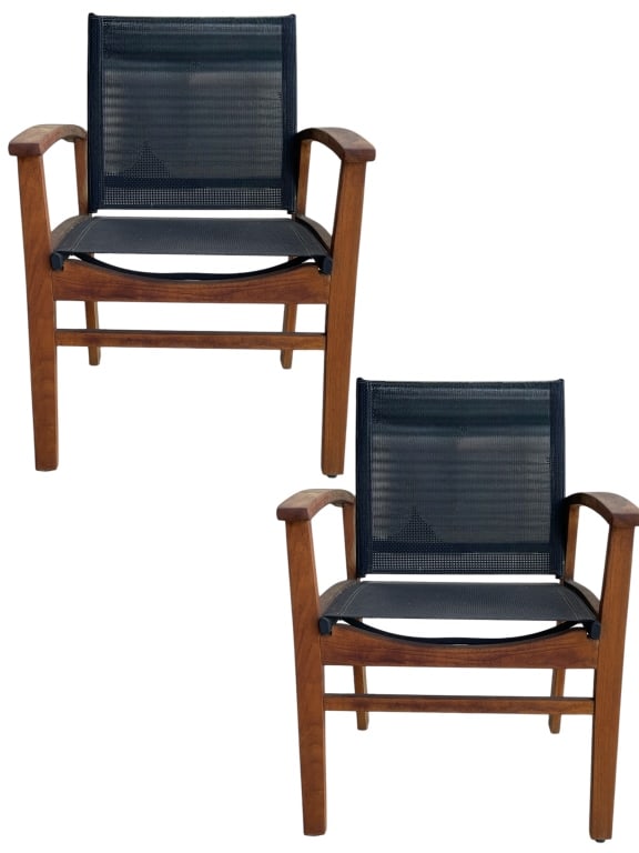 PAIR OF SCANCOM  OUTDOOR WOOD CHAIRS 35" (1 of 7)