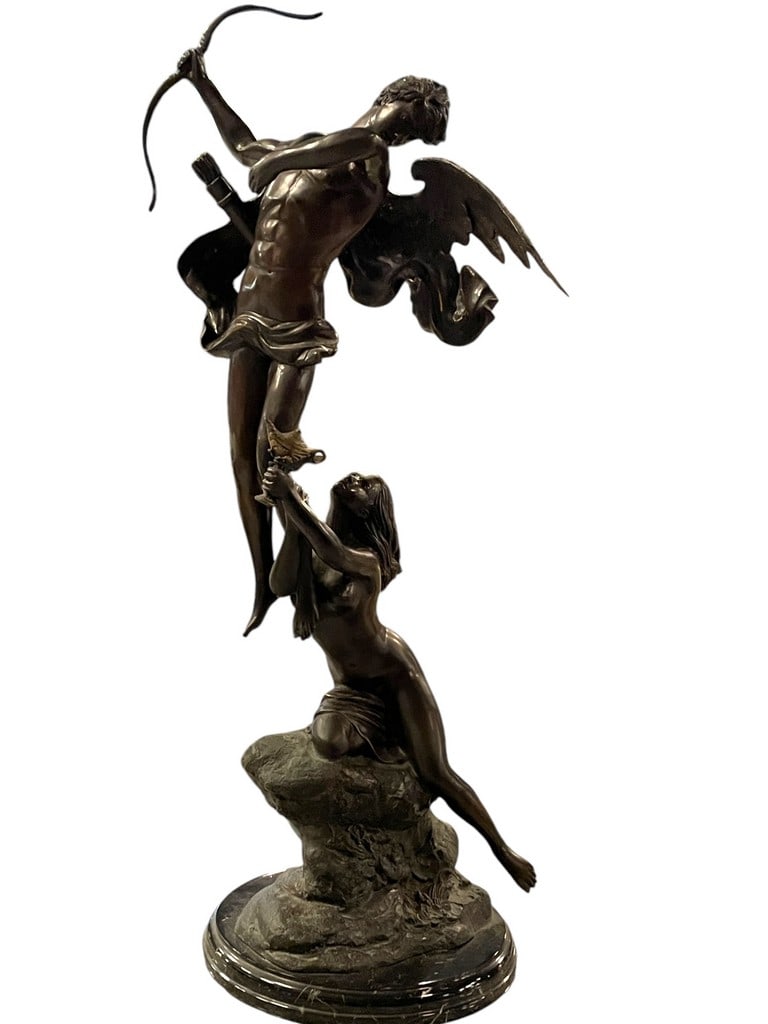MAITLAND SMITH BRONZE CUPID SCULPTURE 36" (1 of 7)