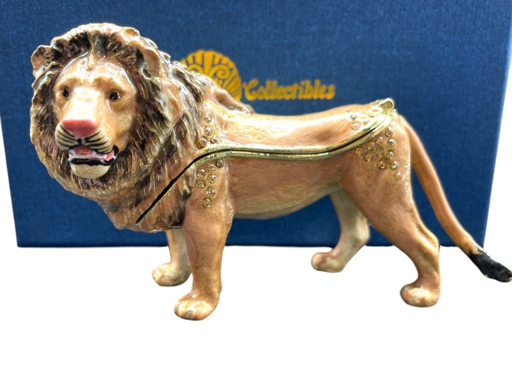 JAY STRONGWATER STYLE LION TRINKET BOX NWB (1 of 2)