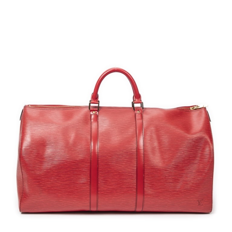 LOUIS VUITTON KEEPALL BLACK STITCH 55 TRAVEL BAG (1 of 12)