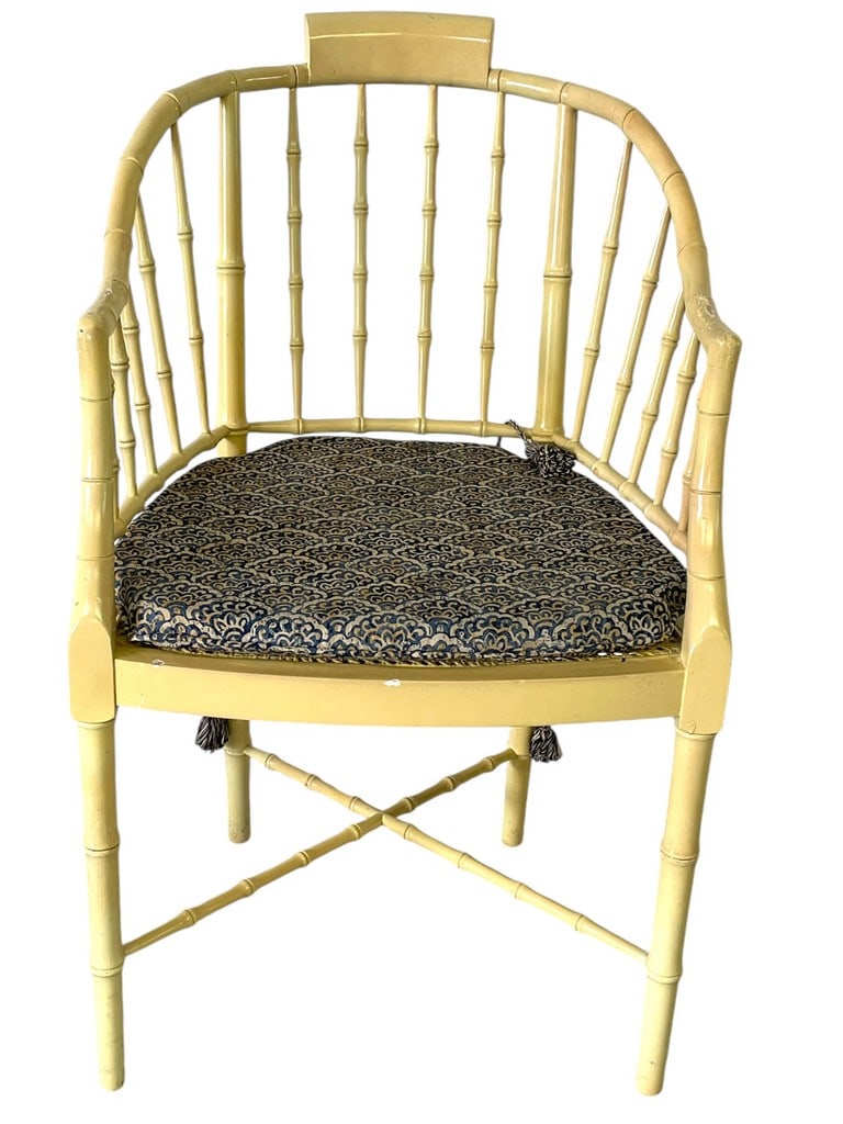 BAKER FAUX BAMBOO REGENCY STYLE ARMCHAIR (1 of 6)