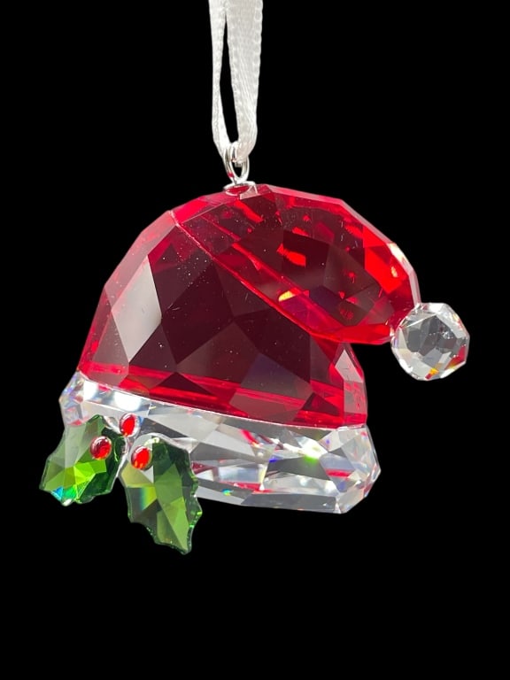 NEW! NIB SWAROVSKI SANTA'S HAT ORNAMENT (1 of 4)