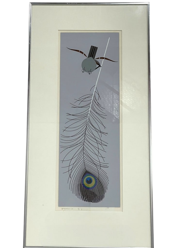 1974 CHARLES HARPER FINE FEATHER SERIGRAPH 28" (1 of 6)