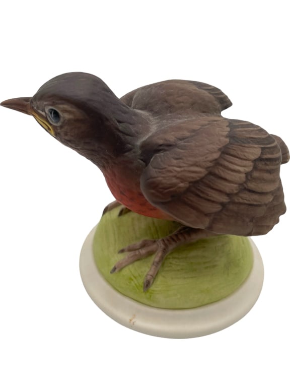 BOEHM PORCELAIN BIRD: BABY ROBIN VTG 1950'S (1 of 5)
