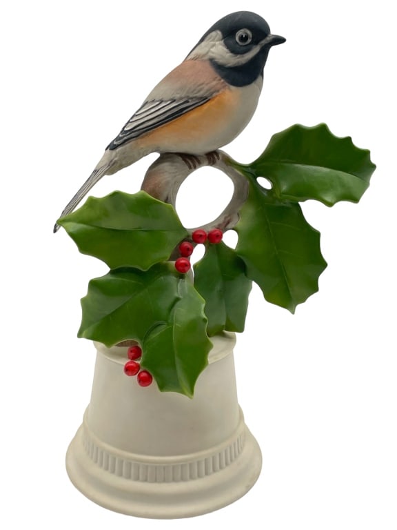 BOEHM PORCELAIN BIRD:BLACK-CAPPED CHICKADEE  VTG (1 of 4)