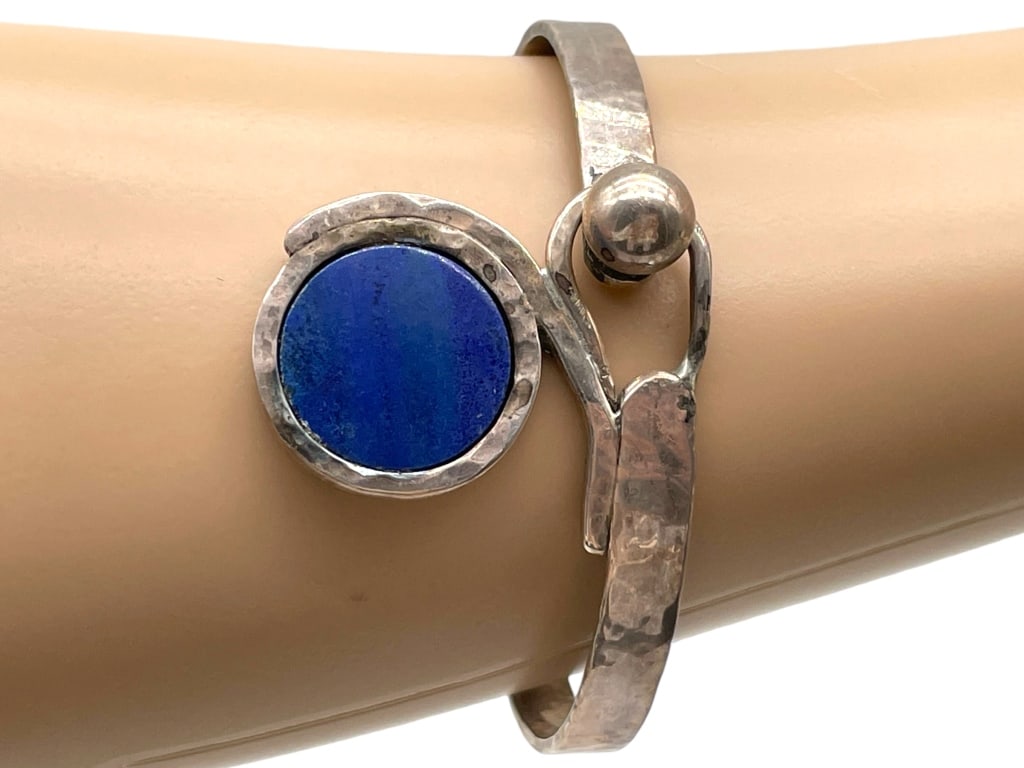 925 STERLING SILVER AND LAPIS BRACELET (1 of 6)